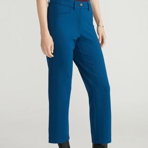 Universal Standard Cigarette Ponte Pants Deep Teal Small (14-16) NWT
